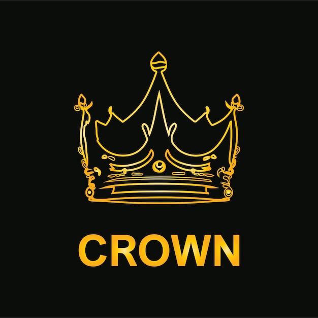 El logotipo de la ilustración de la corona