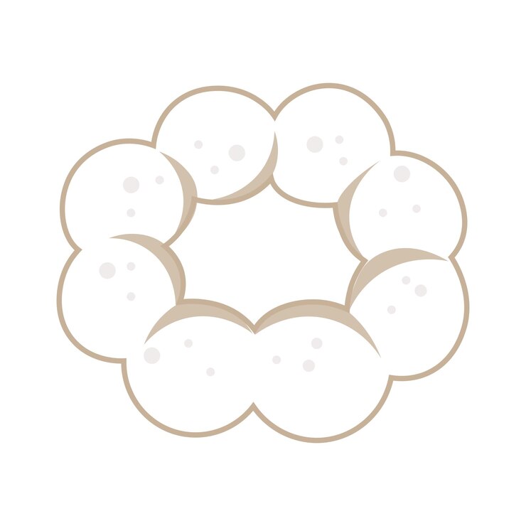 Vector logotipo de ilustración de dibujos animados simple mochi donut