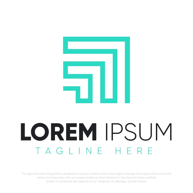 Logotipo de ilustración geométrica vectorial libre