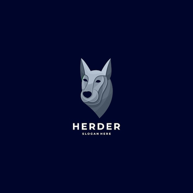 Logotipo ilustración herder head estilo colorido.