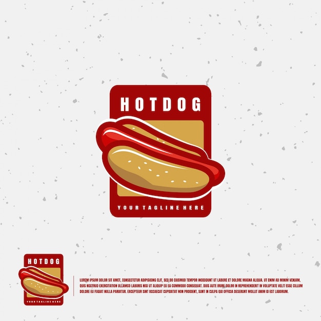 Vector logotipo de ilustración de hot dog