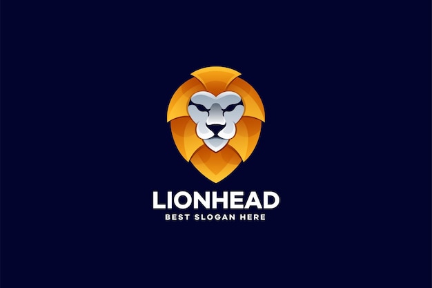 Logotipo de ilustración de león vectorial