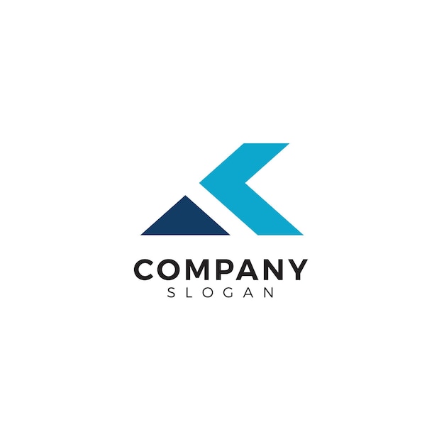 logotipo ilustración letra k moderno diseño simple