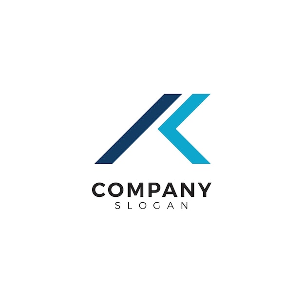 logotipo ilustración letra k moderno diseño simple