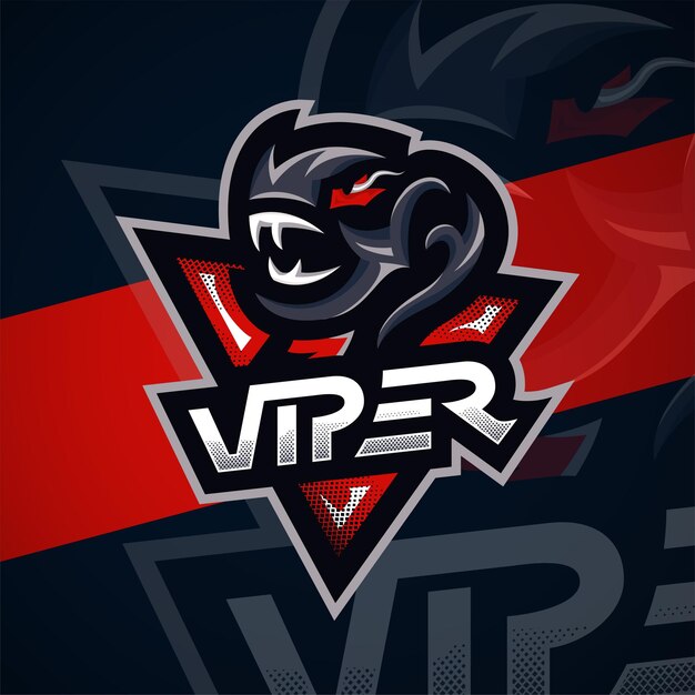 Logotipo de ilustración de mascota viper esport