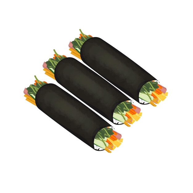 Logotipo de ilustración para mayak gimbap o small kimbap