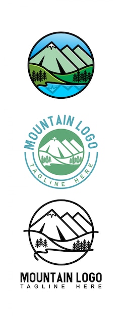 Vector logotipo de ilustración de montaña