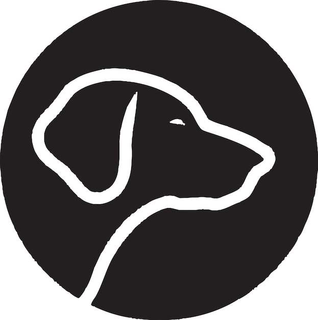 Logotipo de ilustración de perro de terapia ideal para servicios de salud mental y apoyo emocional