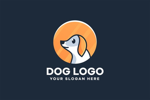 Logotipo de ilustración de perro