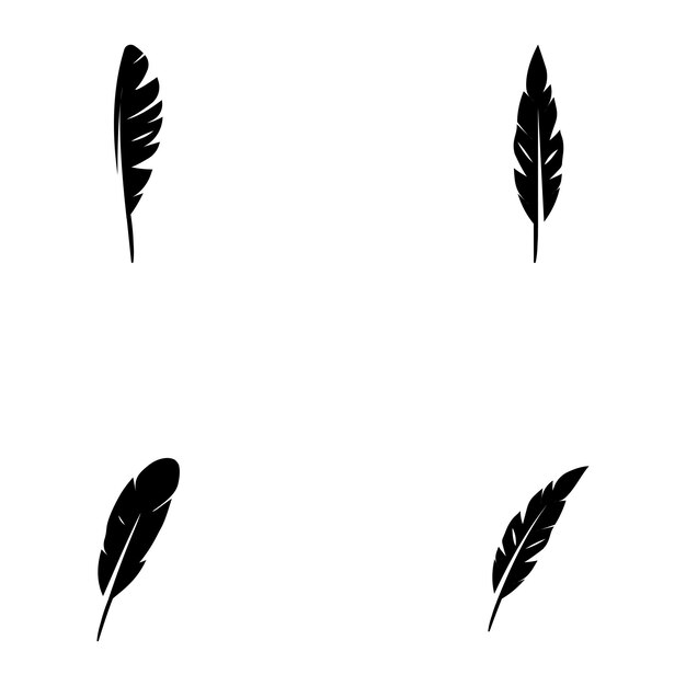 Logotipo de ilustración de plumas