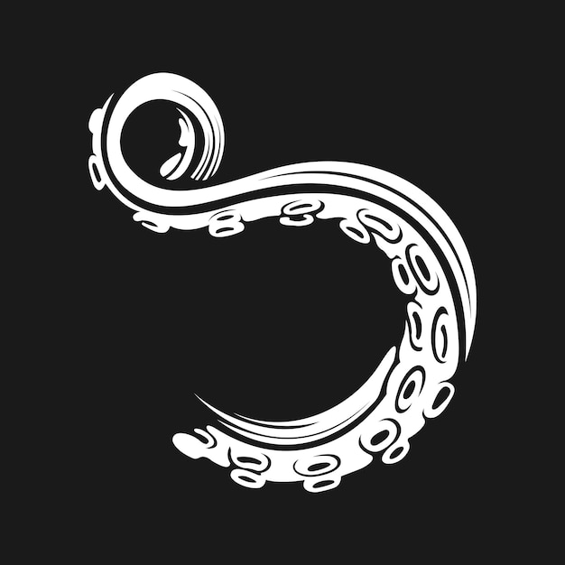 Logotipo de ilustración simple de silueta de pulpo