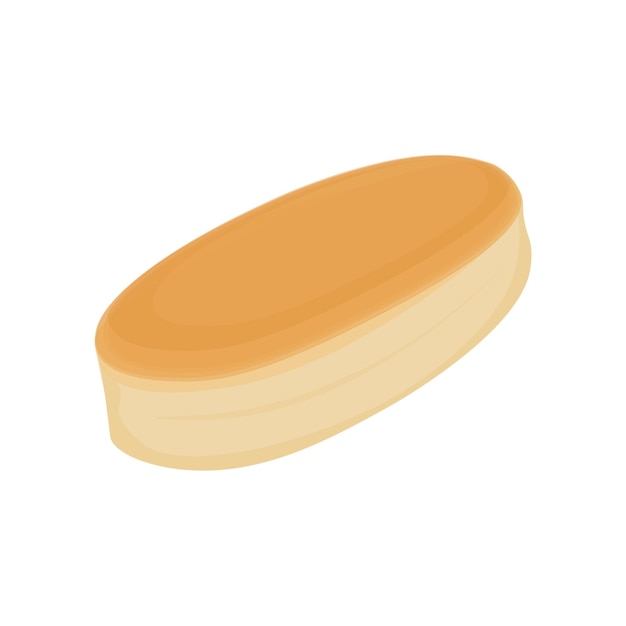 El logotipo de la ilustración de la tarta de queso de algodón más esponjosa