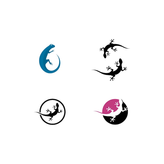 Logotipo de ilustración de vector de lagarto