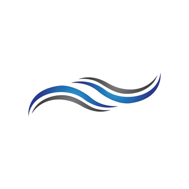 El logotipo de la ilustración del vector de ondas de agua