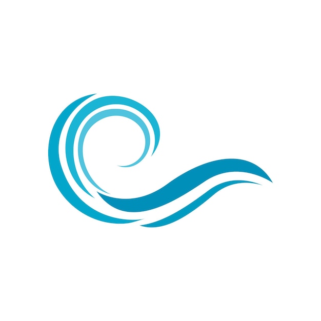El logotipo de la ilustración del vector de ondas de agua