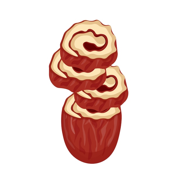 Logotipo de ilustración vectorial Clip art Rodas de dátiles rojos Rodas de jujube
