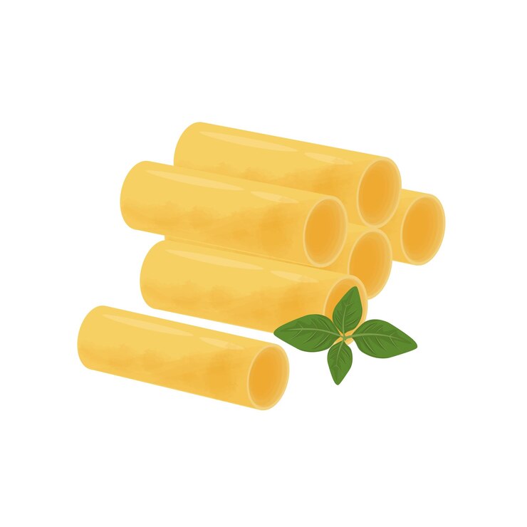 Logotipo de ilustración vectorial Clip art Tubos de pasta de cannelloni italianos crudos