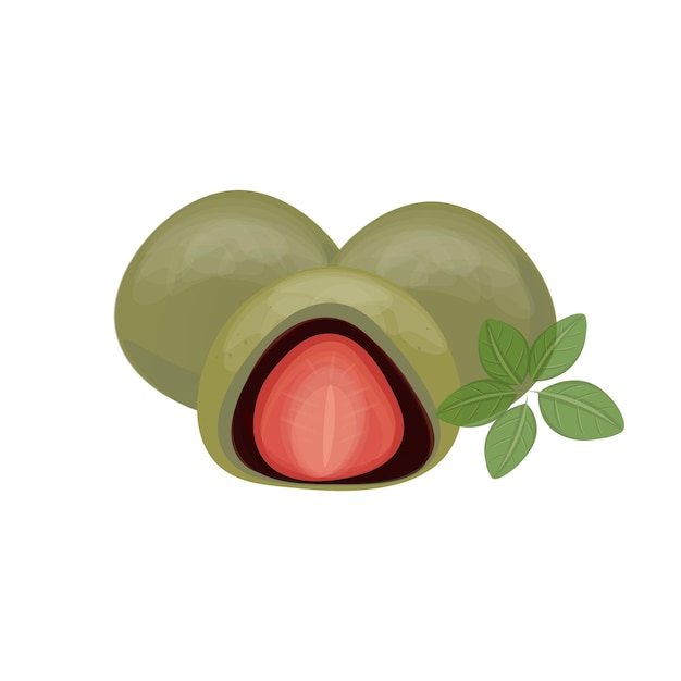 Logotipo de ilustración vectorial Daifuku Wagashi Mochi