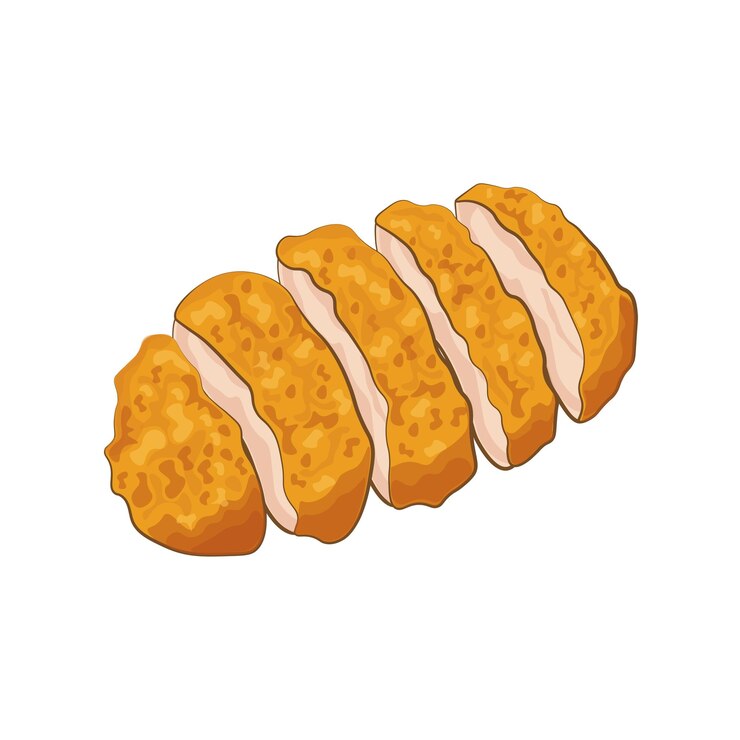 Logotipo de ilustración vectorial de pollo Nanban o pollo Katsu
