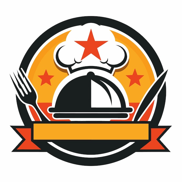 Logotipo para la ilustración vectorial del restaurante