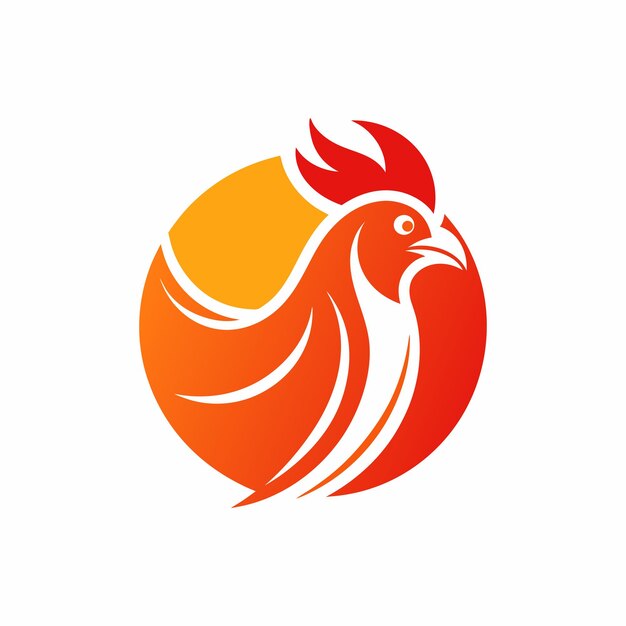 Logotipo y ilustraciones de pollo fresco