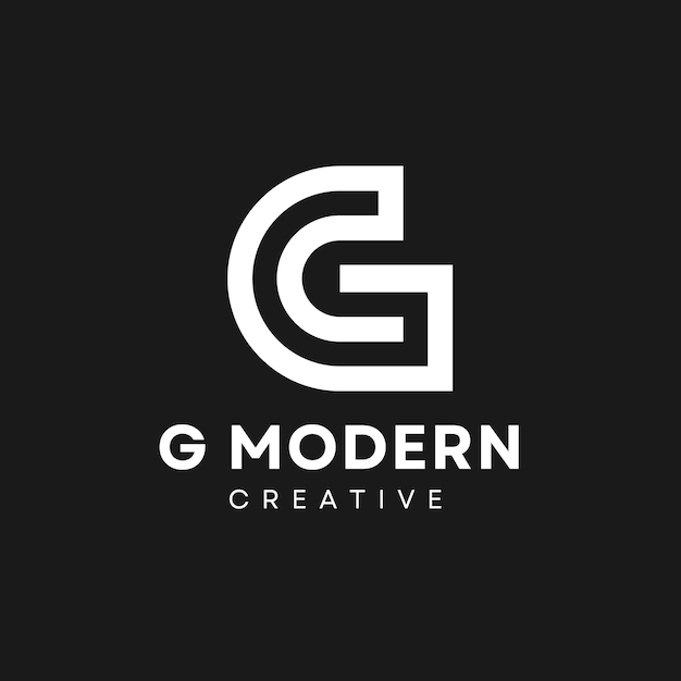 Logotipo ilustrado moderno de la letra G
