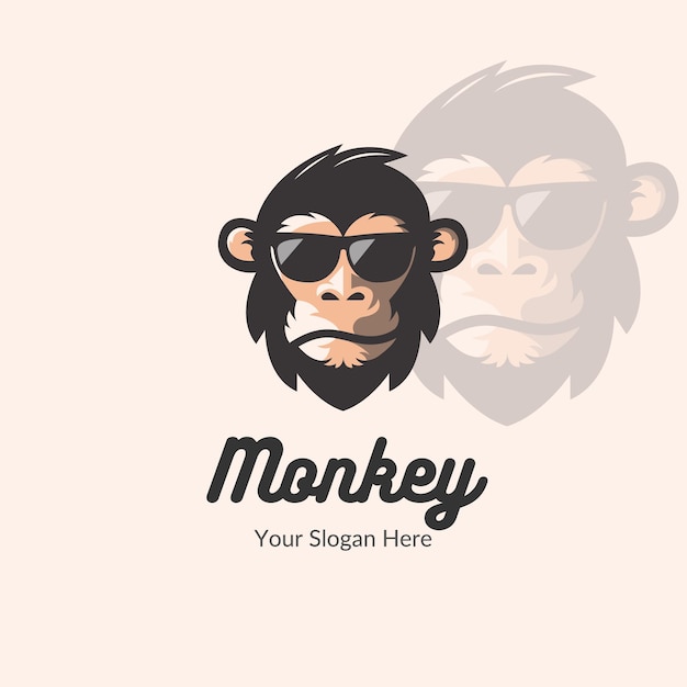 Logotipo ilustrado moderno del mono E Sport