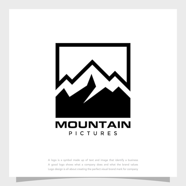 Logotipo de imagen de montaña simple y concepto de diseño de icono de logotipo vectorial