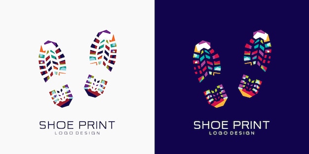 Vector logotipo de impresión de zapatos