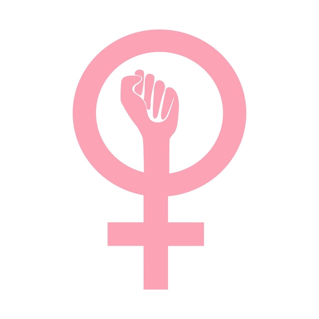 Logotipo de la independencia de las mujeres ícono del feminismo ilustración vectorial para crear su diseño