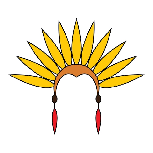 Logotipo indio de la cabeza del jefe nativo americano