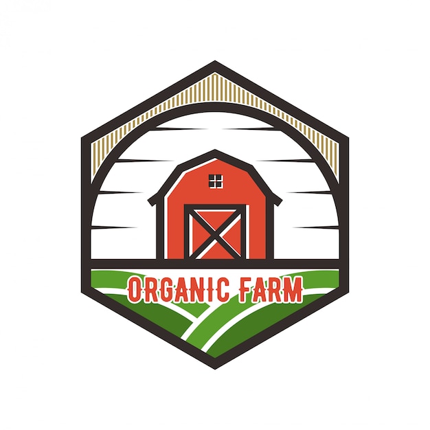 Logotipo para la industria agrícola con elemento de granero