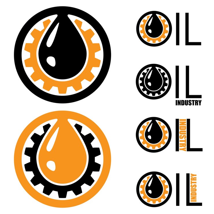 Vector logotipo de la industria del petróleo