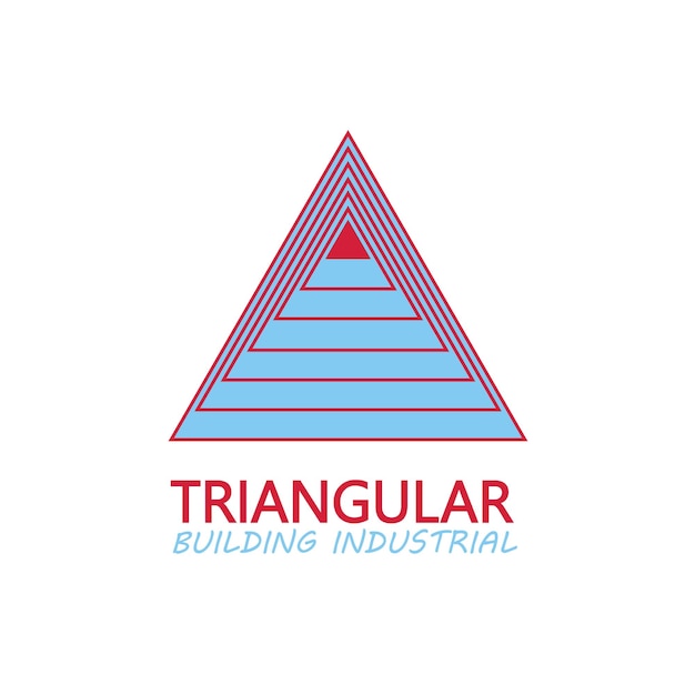 Logotipo industrial de construcción triangular