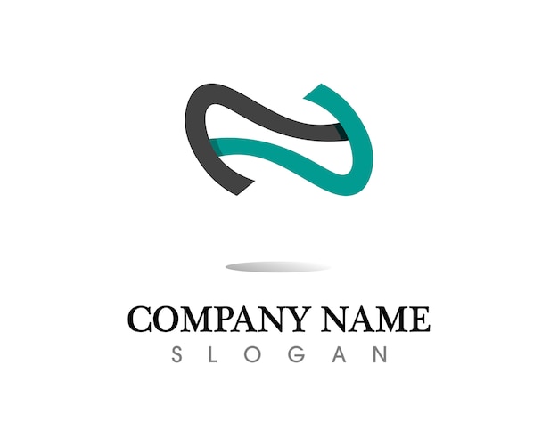 Logotipo de infinito y la plantilla de iconos símbolo de la aplicación