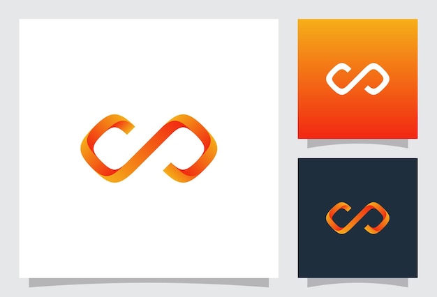 logotipo infinito vectorial con estilo premium degradado moderno