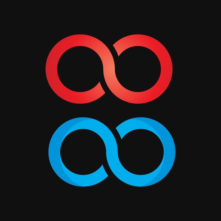 Vector el logotipo de infinity para la amistad y el amor