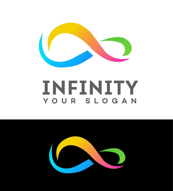 Vector el logotipo de infinity el icono de la marca el signo de identidad el símbolo