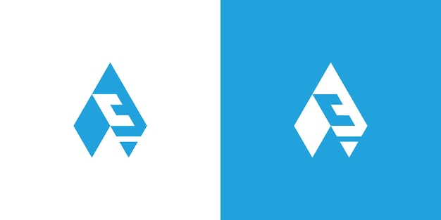 Logotipo inicial ac con estilo y forma triangular