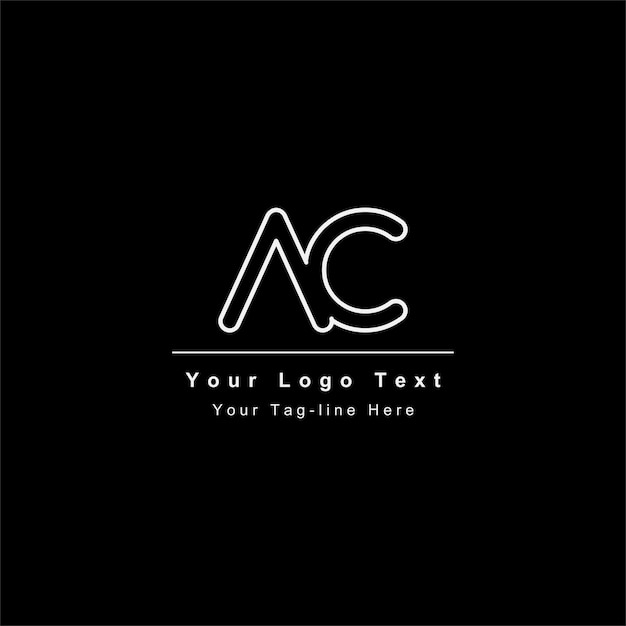 Logotipo inicial ac o ca diseño icono plantilla símbolo