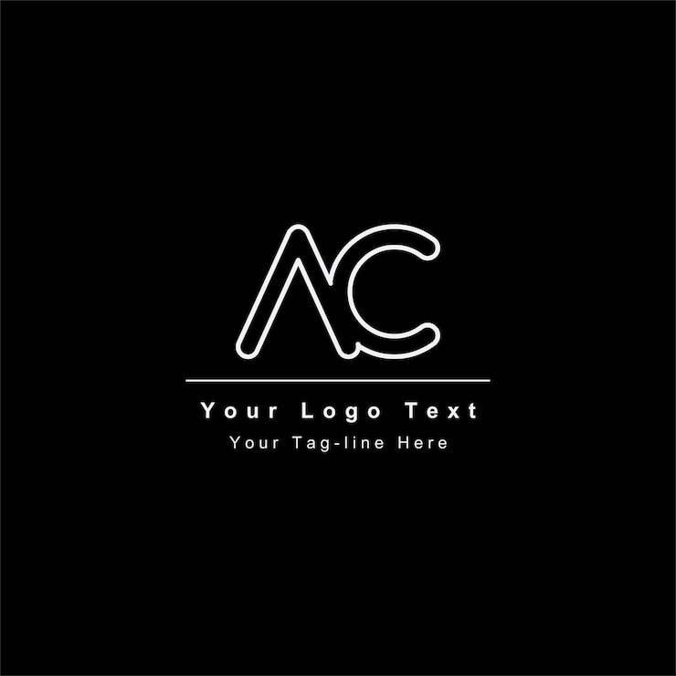 Vector logotipo inicial ac o ca diseño icono plantilla símbolo