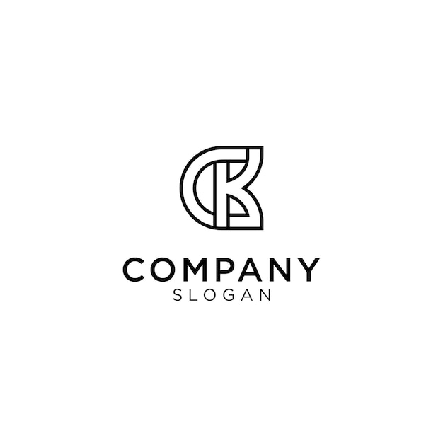 logotipo inicial de CK o KC