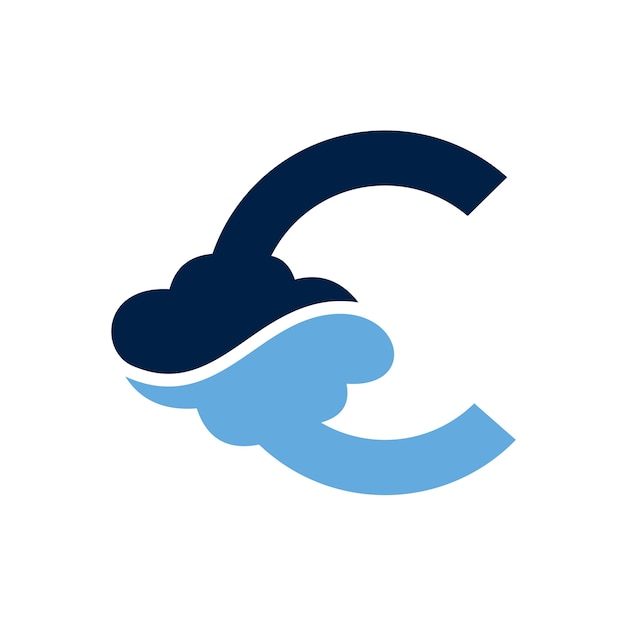 Logotipo inicial de Cloud Letter C