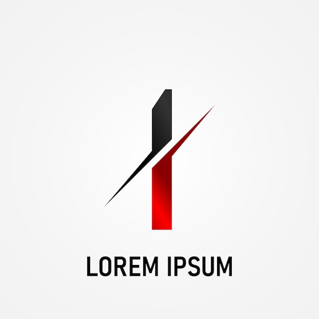 Logotipo inicial de un corte de la letra I