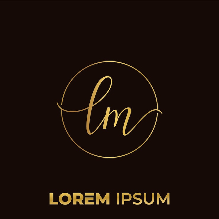 Vector logotipo inicial de creative lm circle para su marca.