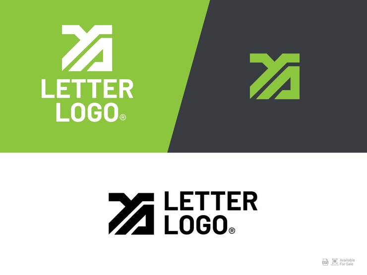 Vector el logotipo inicial creativo de ya