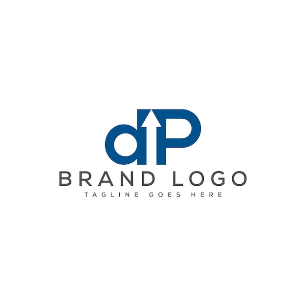 Logotipo inicial de DP con flecha hacia arriba