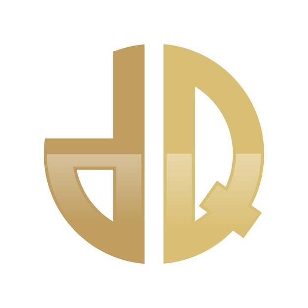 El logotipo inicial de DQ en forma de círculo