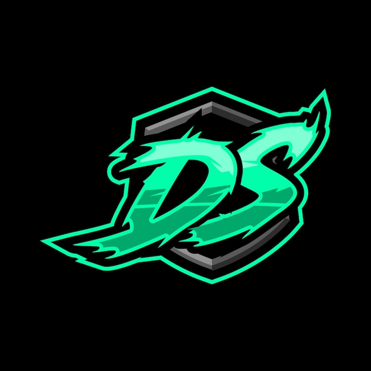 Vector logotipo inicial de ds gaming