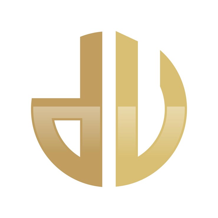 Vector el logotipo inicial de du en forma de círculo